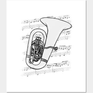 Tuba Player Tubaist Brass Musician Posters and Art